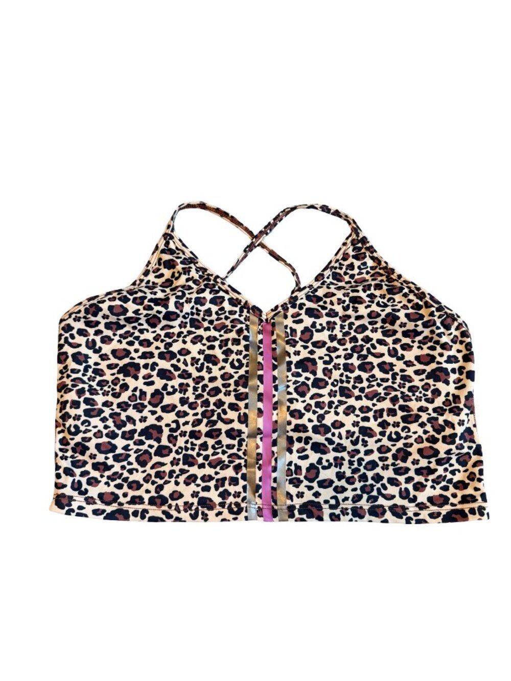 Electric Yoga Animal Print Sports Bra Pull-On Stretch Workout Support Size Large